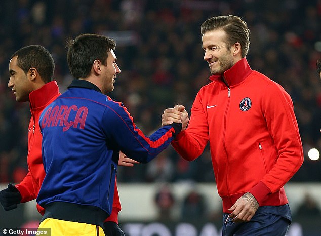 Mas claims Beckham (right) signing up Messi (left) would complete Miami's world class team
